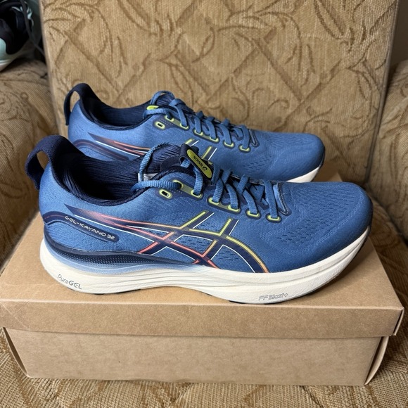 Asics Gel-Kayano 32 Mens Size 10 Blue Orange Athletic Running Shoes‎ Sneakers main image 9